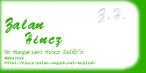 zalan hincz business card